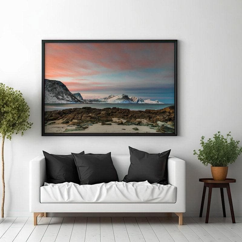 Buy Winter Dawn Wall Painting - Black Frame Wall Art & Paintings from Vaaree