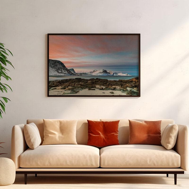 Buy Winter Dawn Wall Painting - Black Frame Wall Art & Paintings from Vaaree