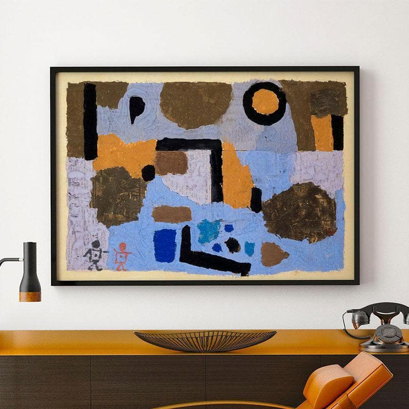 Wall Art & Paintings - With The Two Lost Ones Painting By Paul Klee - Black Frame