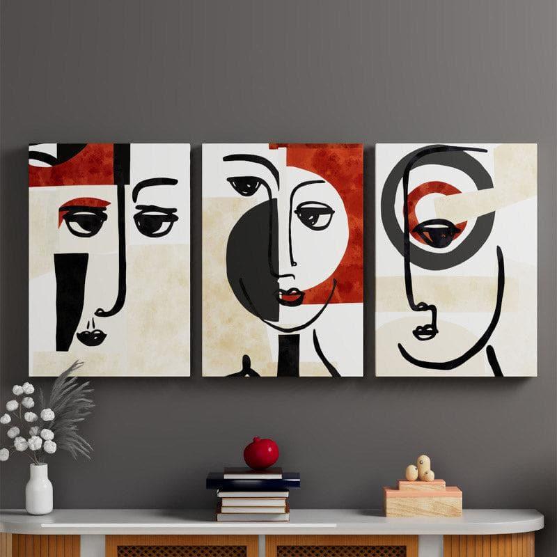 Wall Art & Paintings - Women Phase Wall Painting - Set Of Three