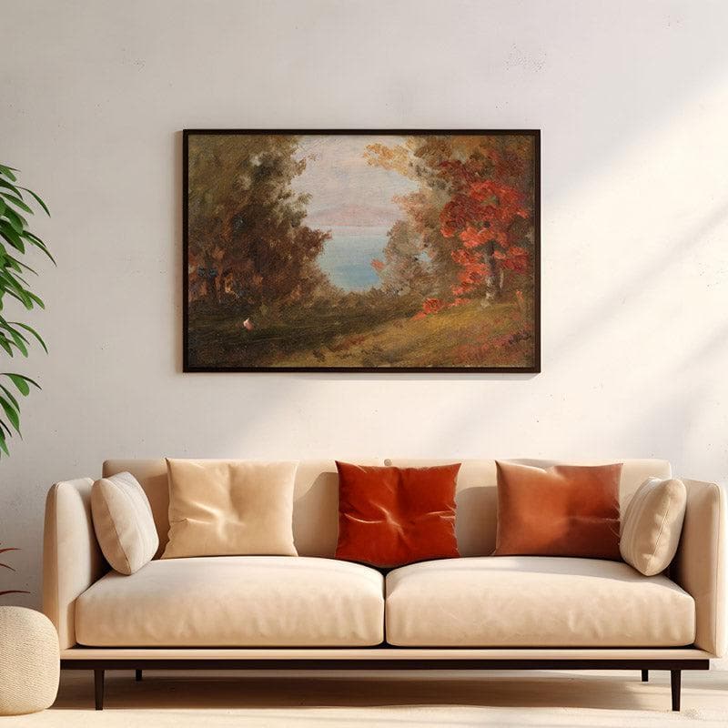 Wall Art & Paintings - Woodland Way Wall Painting - Black Frame