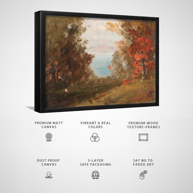 Wall Art & Paintings - Woodland Way Wall Painting - Black Frame