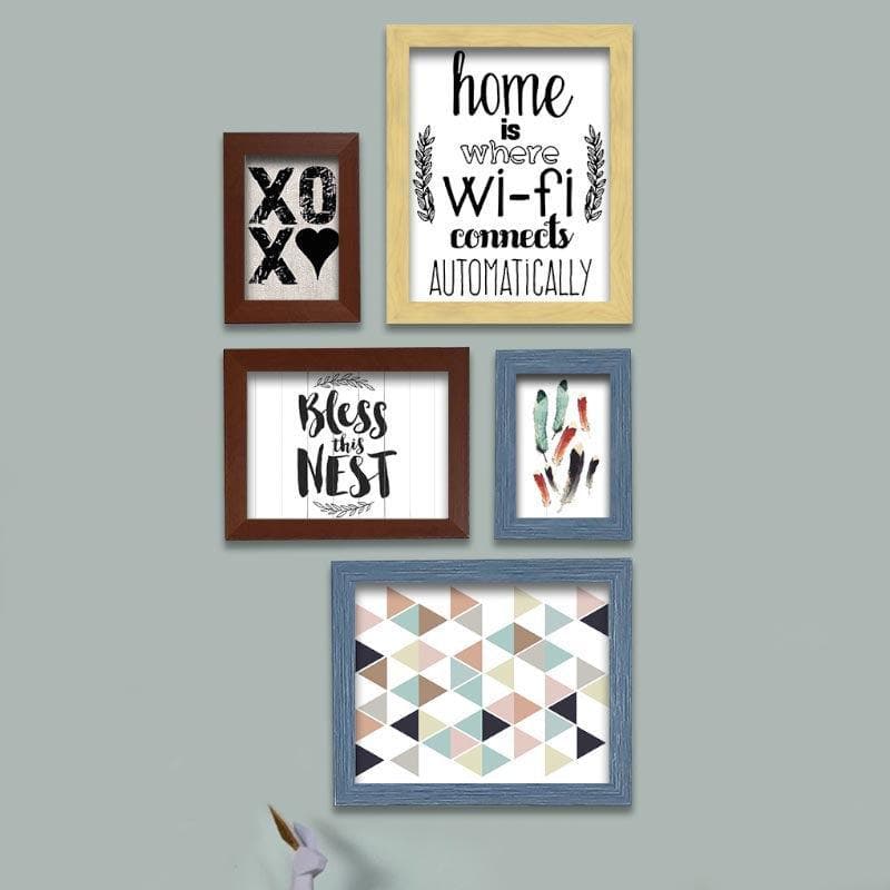 Buy XOXO Bliss Wall Art - Set Of Five Wall Art & Paintings from Vaaree