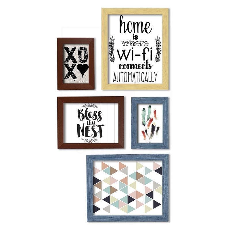 Buy XOXO Bliss Wall Art - Set Of Five Wall Art & Paintings from Vaaree