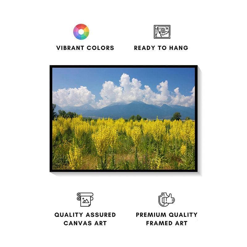 Wall Art & Paintings - Yellow Field Wall Painting - Black Frame