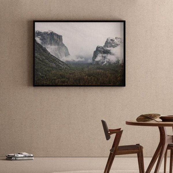 Wall Art & Paintings - Yosemite Valley Wall Painting - Black Frame