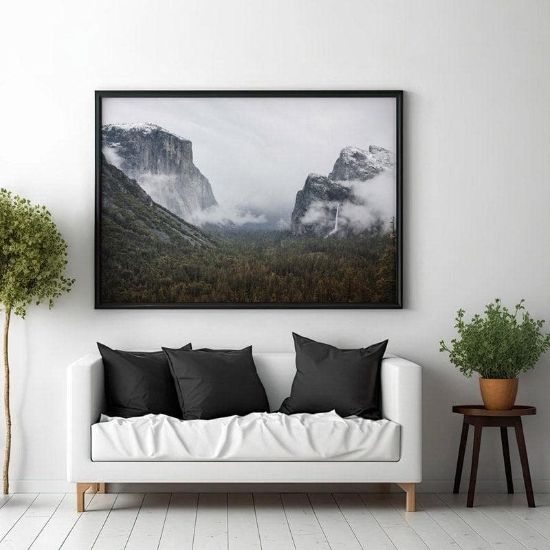 Wall Art & Paintings - Yosemite Valley Wall Painting - Black Frame