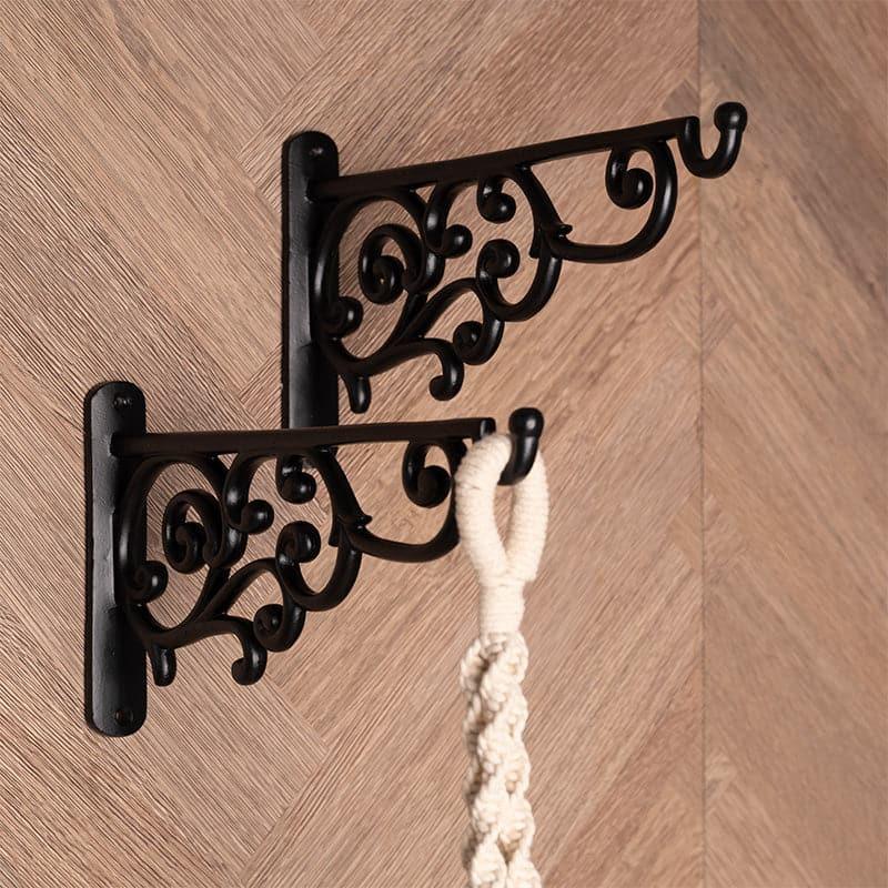 Wall Bracket - Wilme Vintage Wall Bracket (Black) - Set Of Two