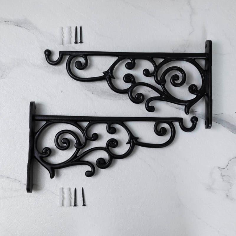 Wall Bracket - Wilme Vintage Wall Bracket (Black) - Set Of Two