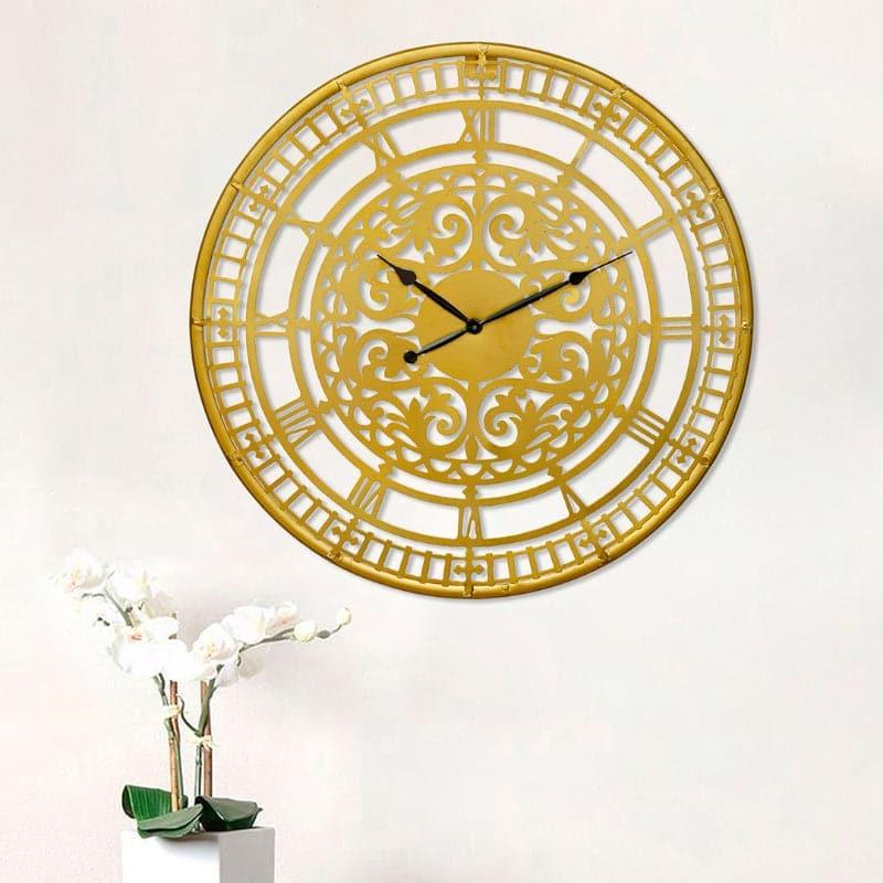 Wall Clock - Akamai Round Wall Clock - Golden