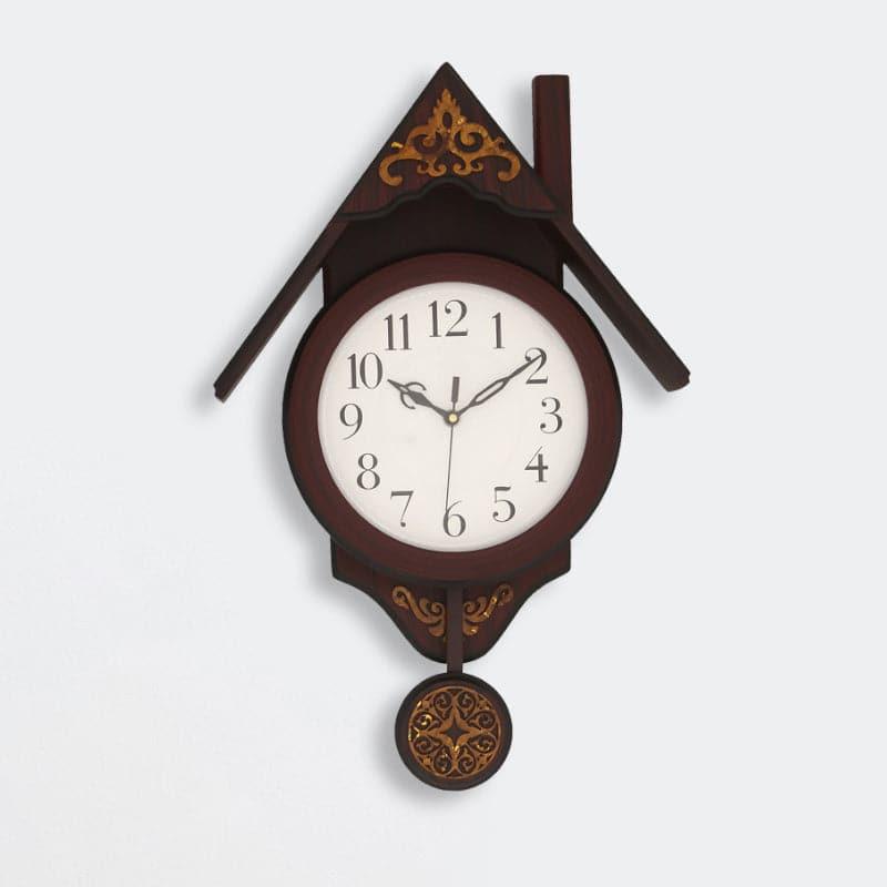 Buy Ayida Wall Clock - Brown Wall Clock from Vaaree