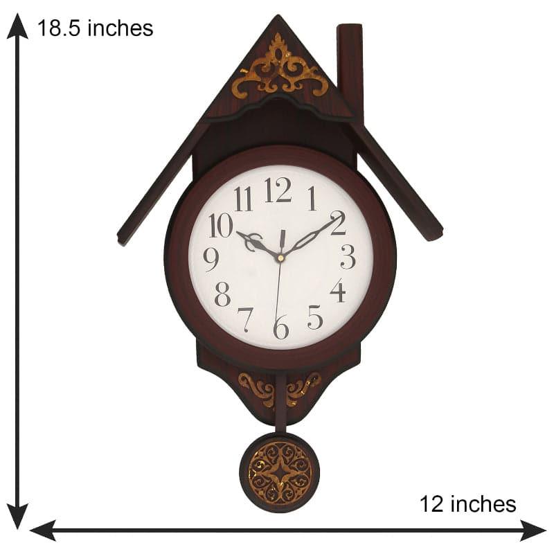 Buy Ayida Wall Clock - Brown Wall Clock from Vaaree