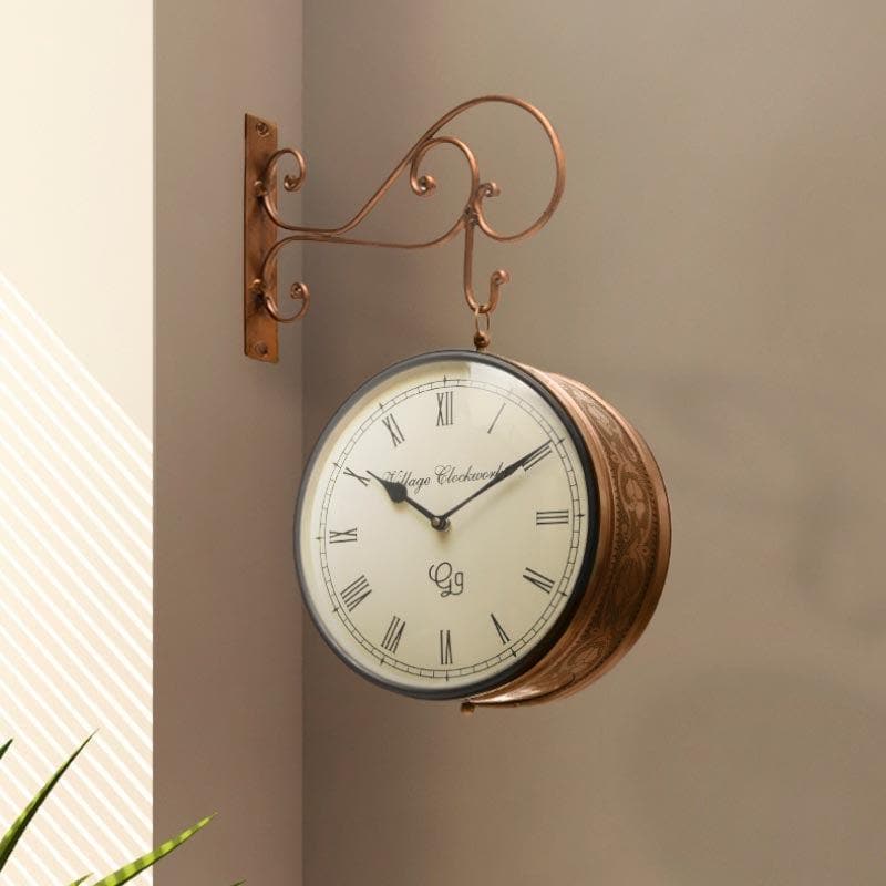 Wall Clock - Benedict Von Station Clock - Brass