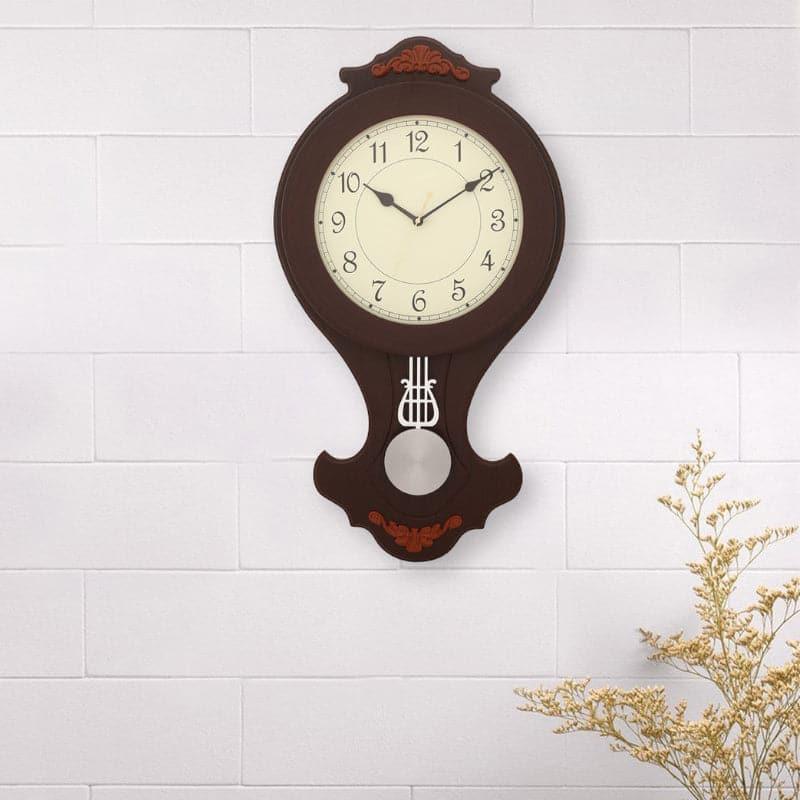 Buy Brena Wall Clock - Drak Brown Wall Clock from Vaaree