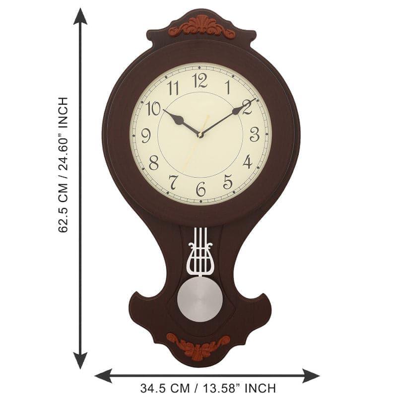 Buy Brena Wall Clock - Drak Brown Wall Clock from Vaaree