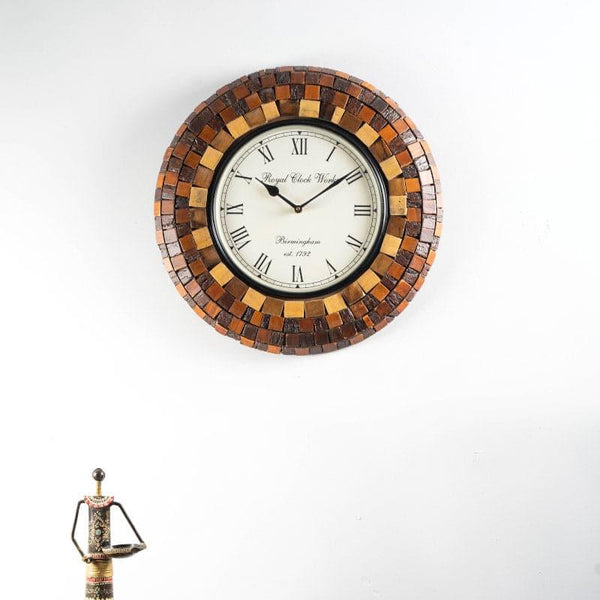 Buy Wall Clock - Brown Bordeaux Wall Clock at Vaaree online