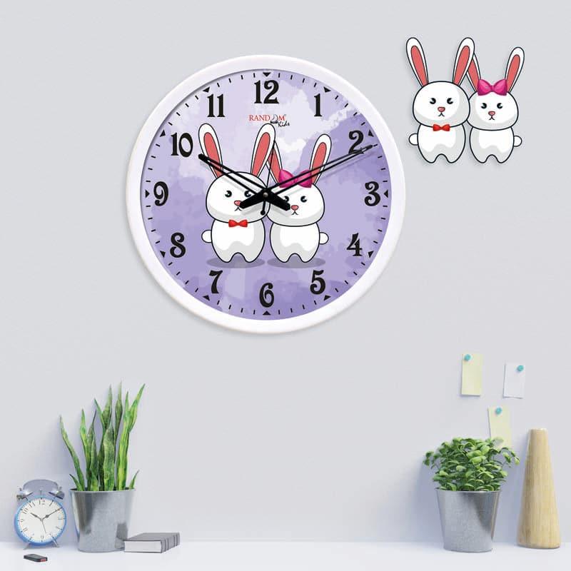 Buy Bunny Couple Wall Clock Wall Clock from Vaaree