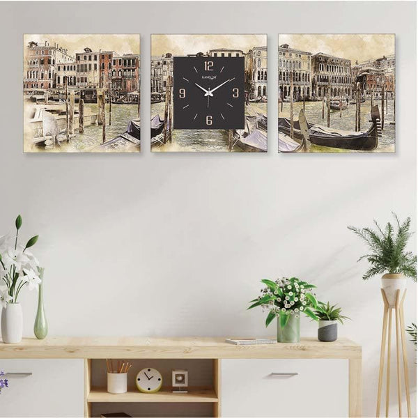 Buy Wall Clock - City Dreams Wall Art & Clock at Vaaree online