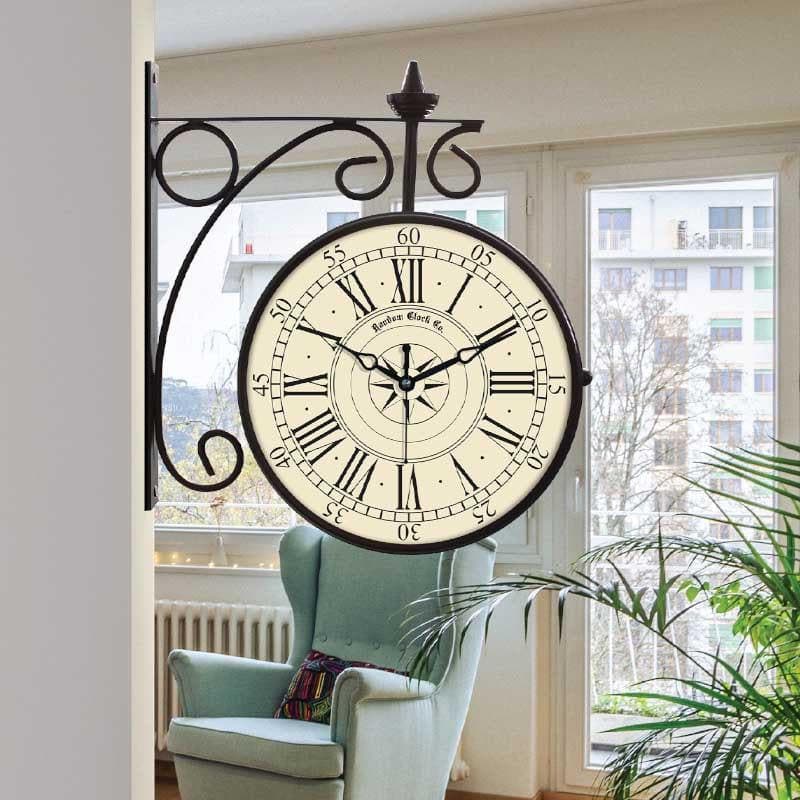 Buy Double Delight Vintage Clock Wall Clock from Vaaree