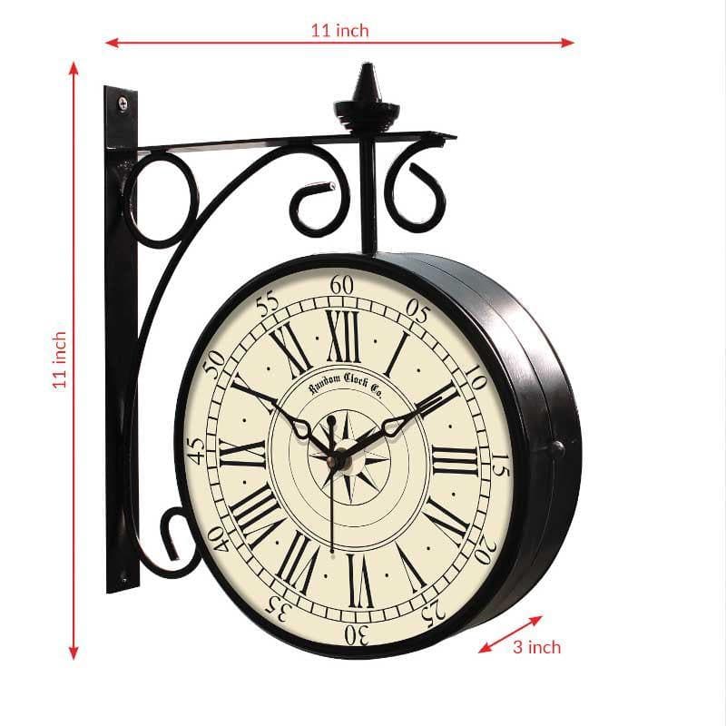 Buy Double Delight Vintage Clock Wall Clock from Vaaree