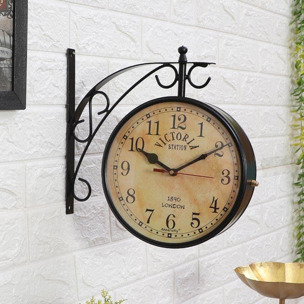 Buy Wall Clock - Edward Vintage Station Wall Clock at Vaaree online