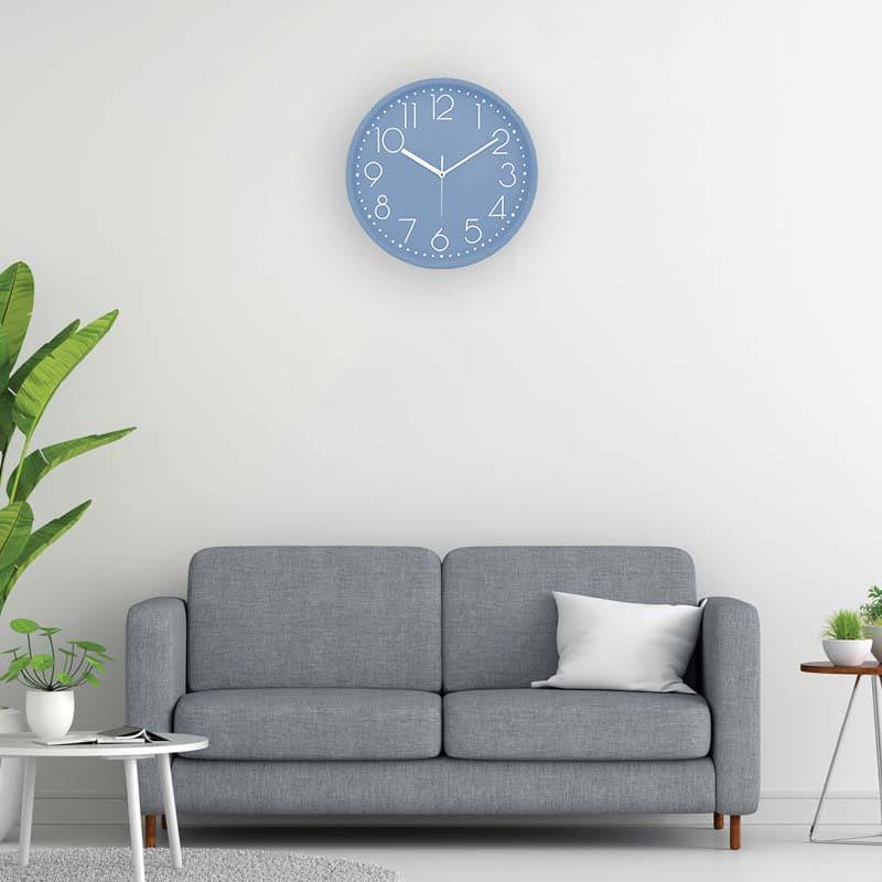 Buy Elementary Wall Clock - Dusty Blue Wall Clock from Vaaree