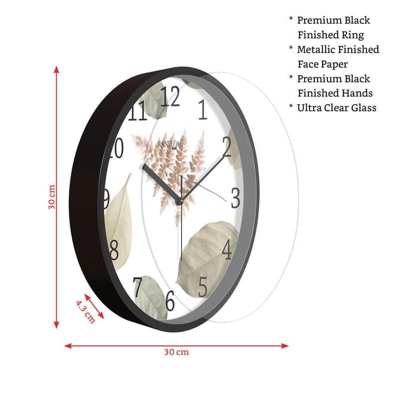 Wall Clock - Ember Foliage Wall Clock