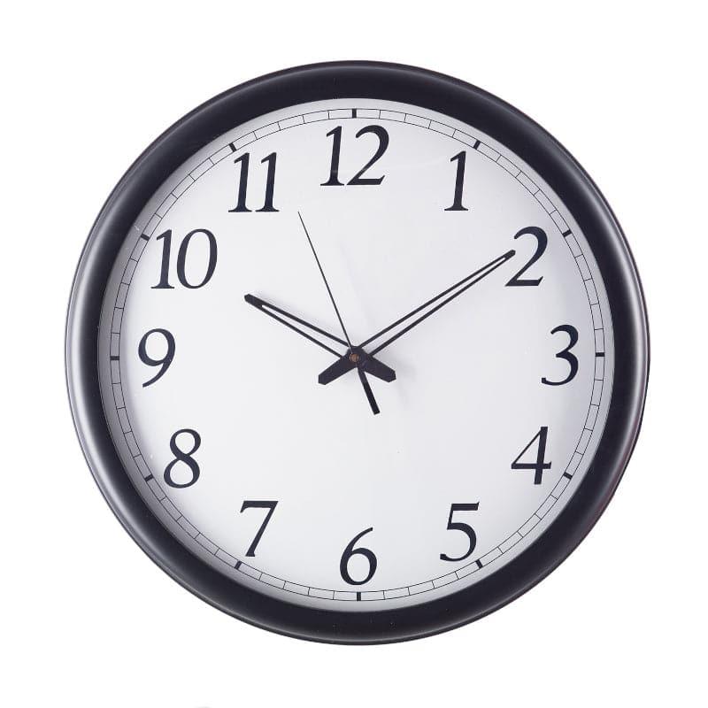 Wall Clock - Eterio Round Wall Clock - Black