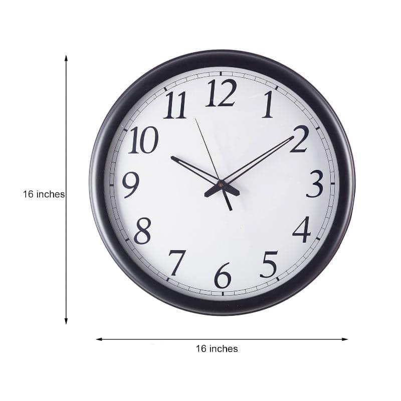 Wall Clock - Eterio Round Wall Clock - Black