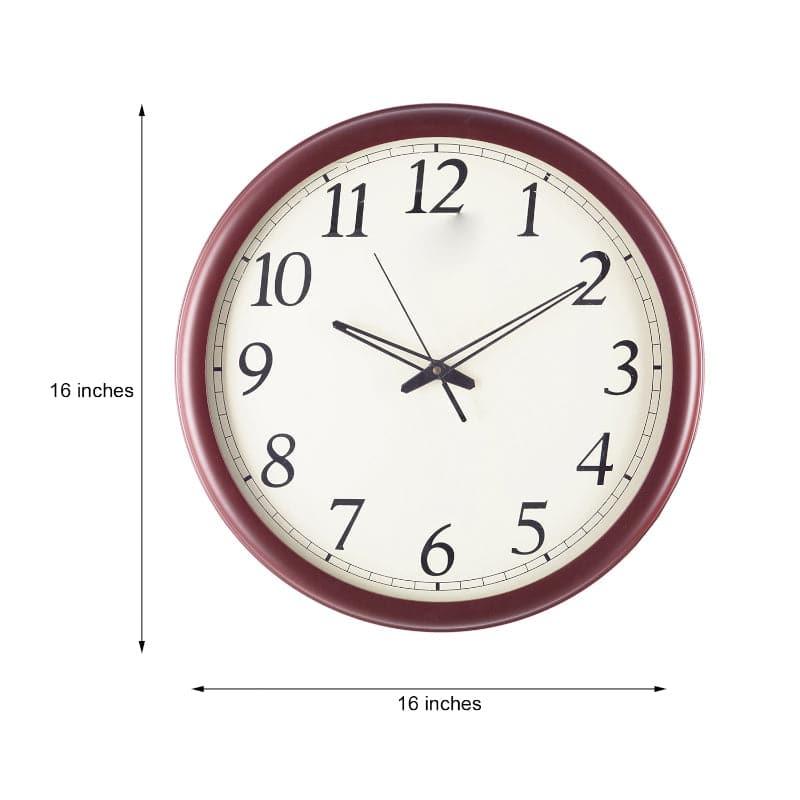 Buy Wall Clock - Eterio Round Wall Clock - Brown at Vaaree online