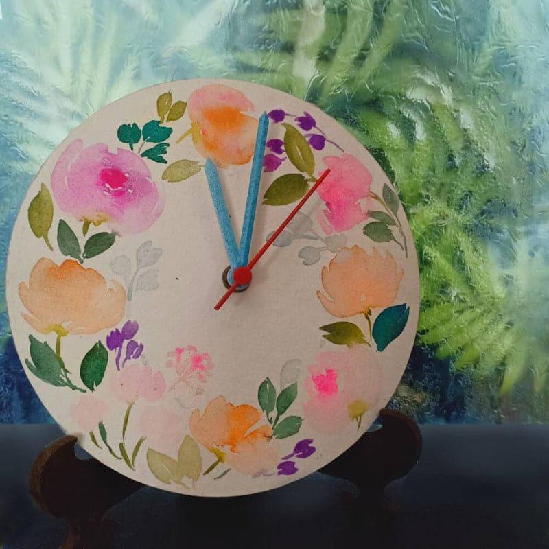 Buy Wall Clock - Frispa Bouquet Table Clock at Vaaree online