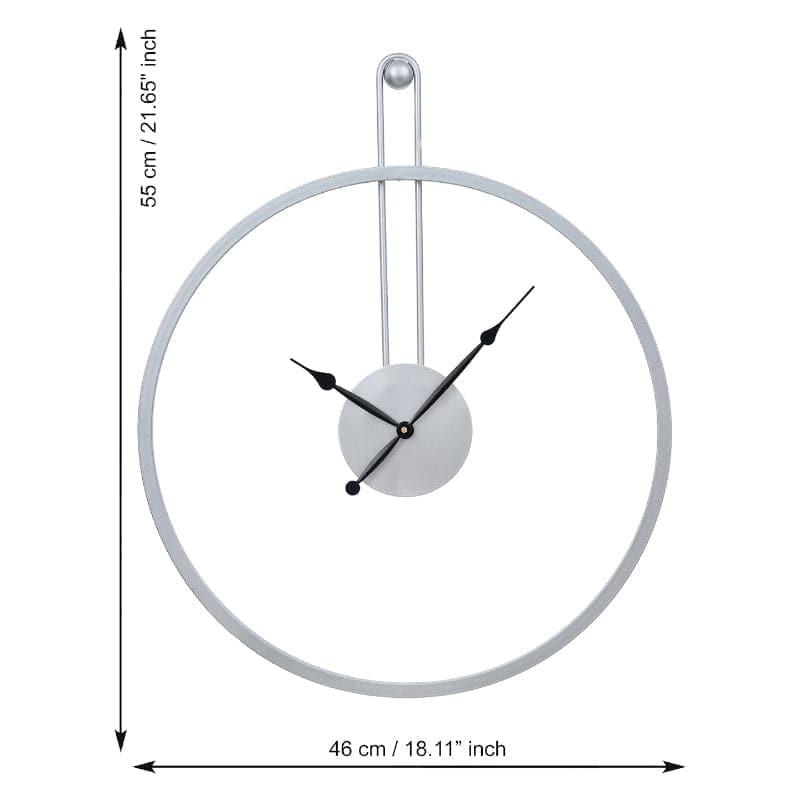 Wall Clock - Hake Round Wall Clock - Silver