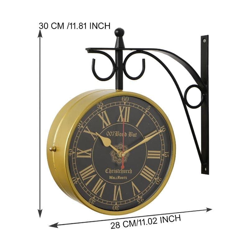 Wall Clock - Halia Vintage Wall Clock - Golden