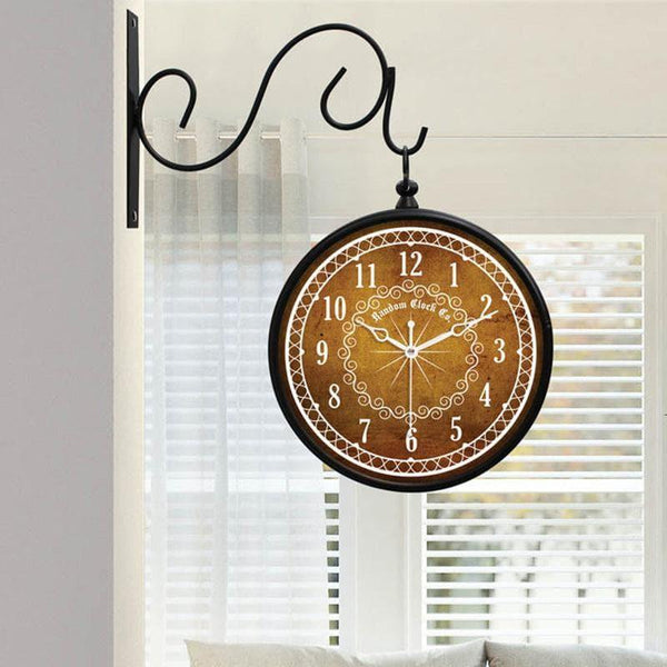 Buy Kindell Double Sided Vintage Station Clock Wall Clock from Vaaree