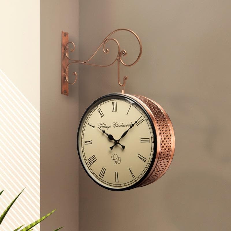 Wall Clock - Maximilian Station Clock (12 inch) - Copper