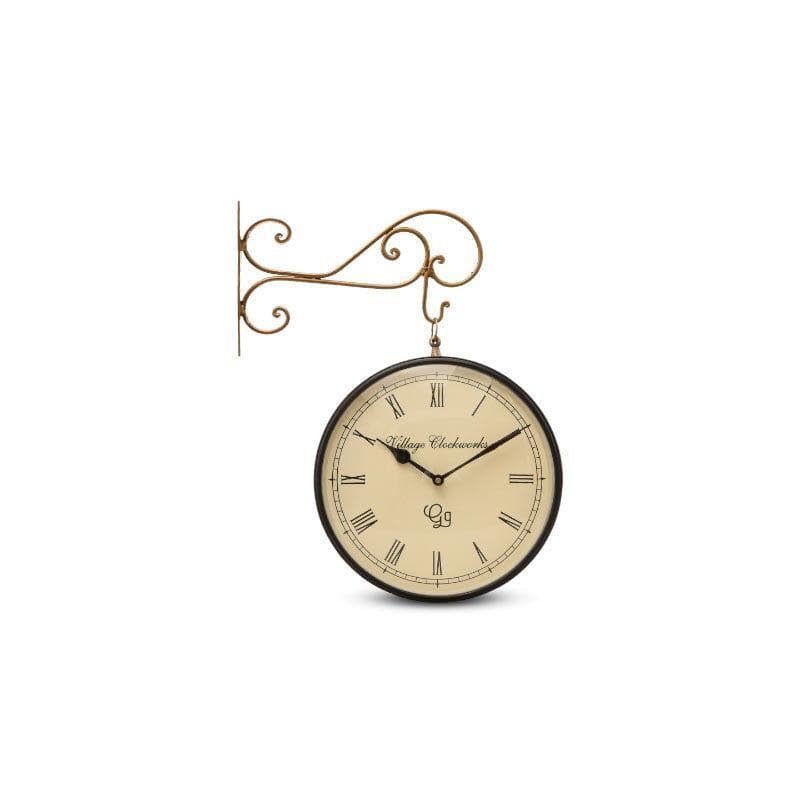 Buy Maximilian Double Sided Station Clock (12 inch) - Gold Wall Clock from Vaaree