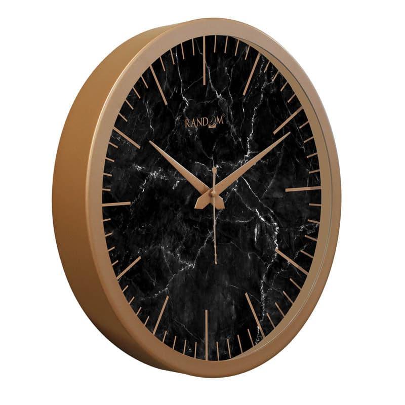 Wall Clock - Mezo Marbled Wall Clock - Black