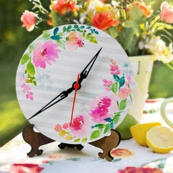 Table Clock - Nera Strip Flora Table Clock