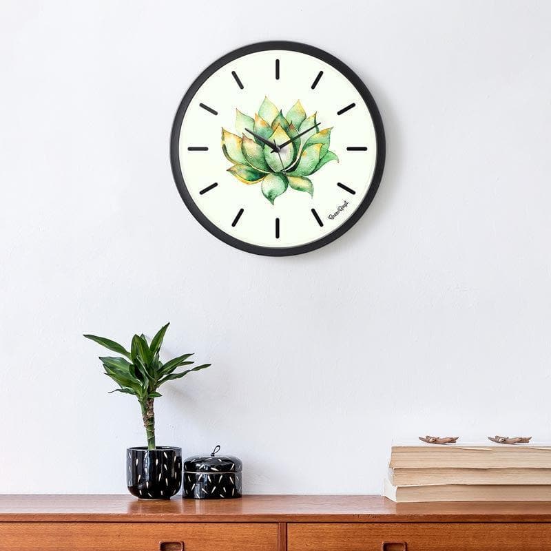 Wall Clock - Painterly Succulent Wall Clock