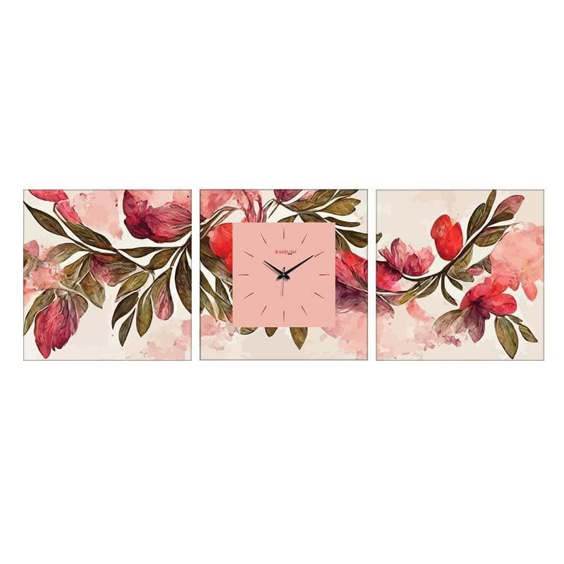 Buy Pink Prusian Wall Art & Clock Wall Clock from Vaaree