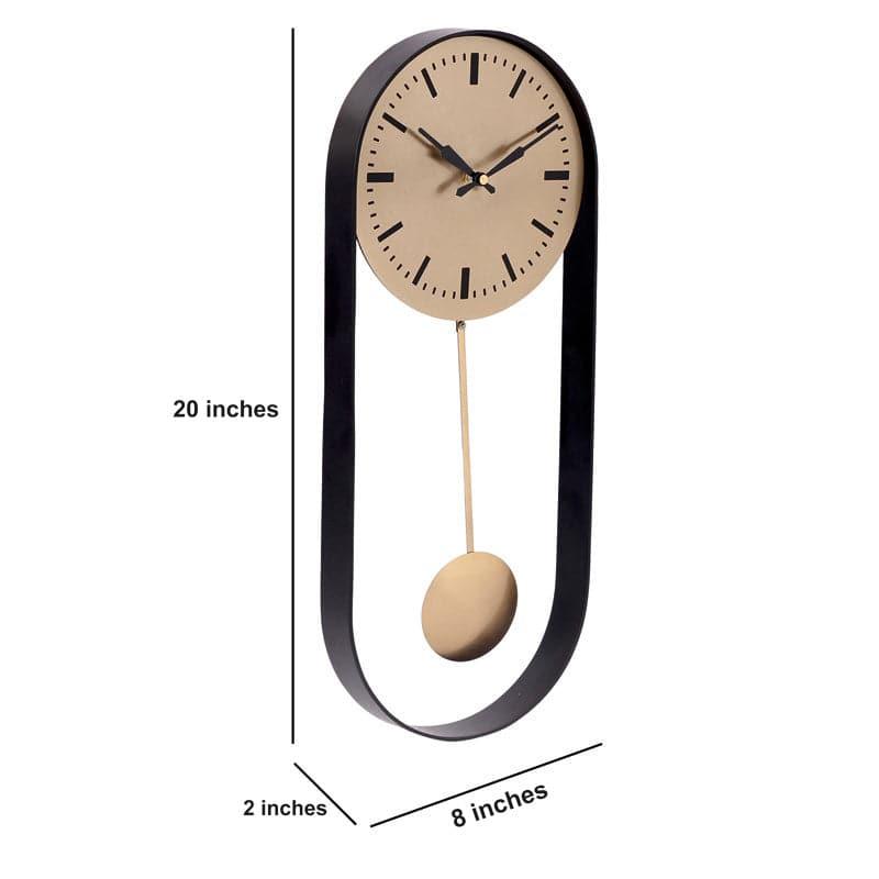 Buy Rectoval Wall Clock - Gold Wall Clock from Vaaree