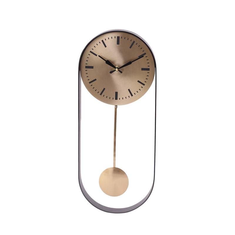 Buy Rectoval Wall Clock - Gold Wall Clock from Vaaree