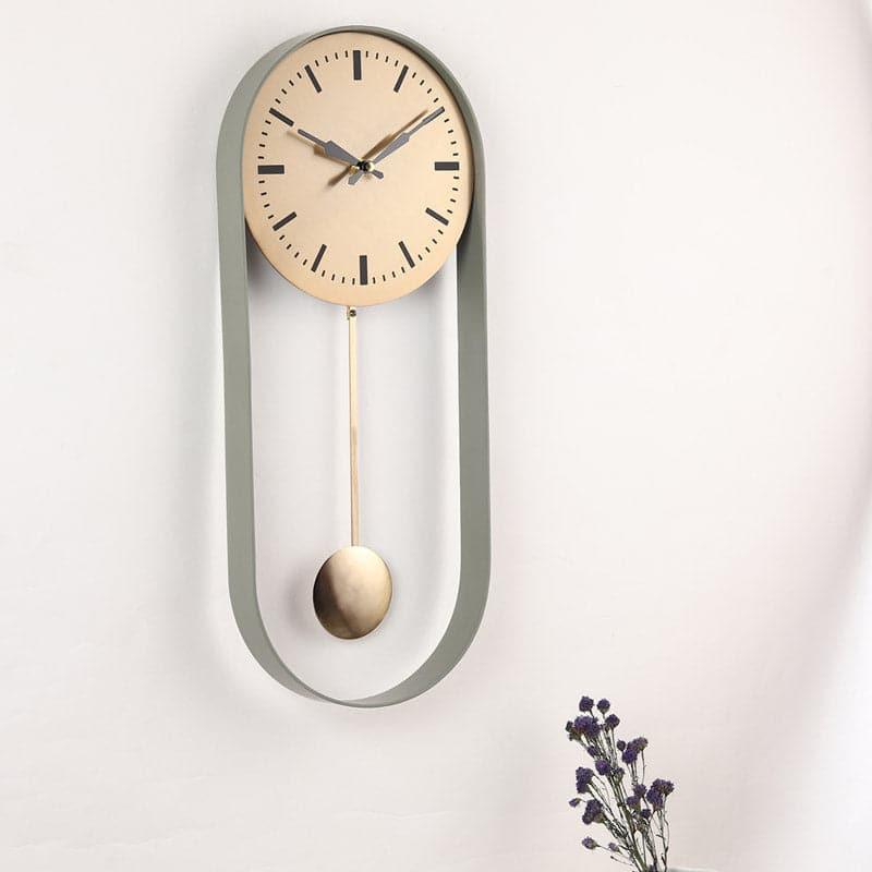 Buy Rectoval Wall Clock - Silver Wall Clock from Vaaree