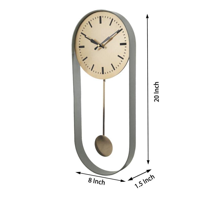 Buy Rectoval Wall Clock - Silver Wall Clock from Vaaree