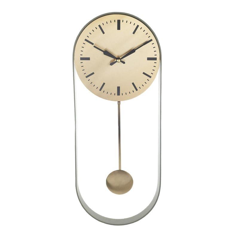 Buy Rectoval Wall Clock - Silver Wall Clock from Vaaree