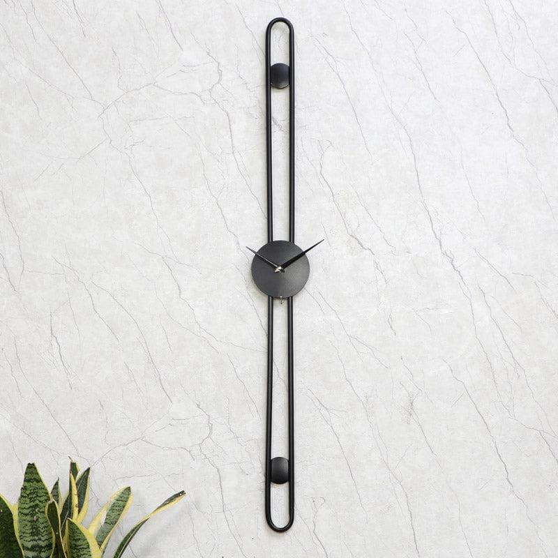 Buy Stripe Story Wall Clock - Black Wall Clock from Vaaree