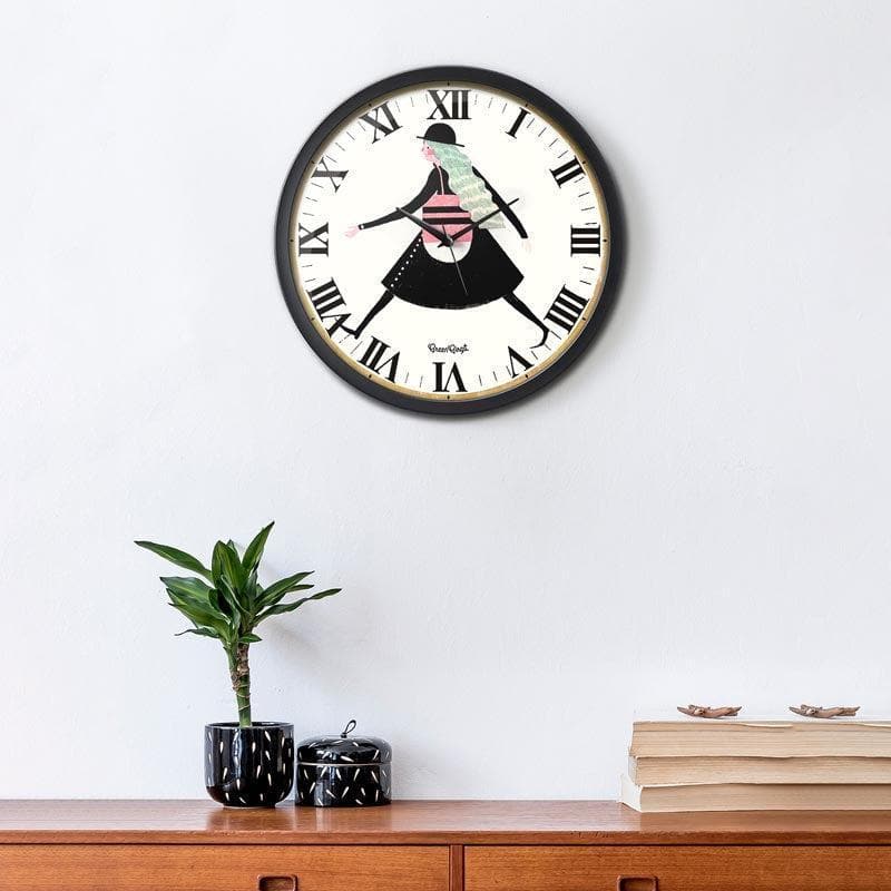 Buy Take A Stroll Wall Clock Wall Clock from Vaaree