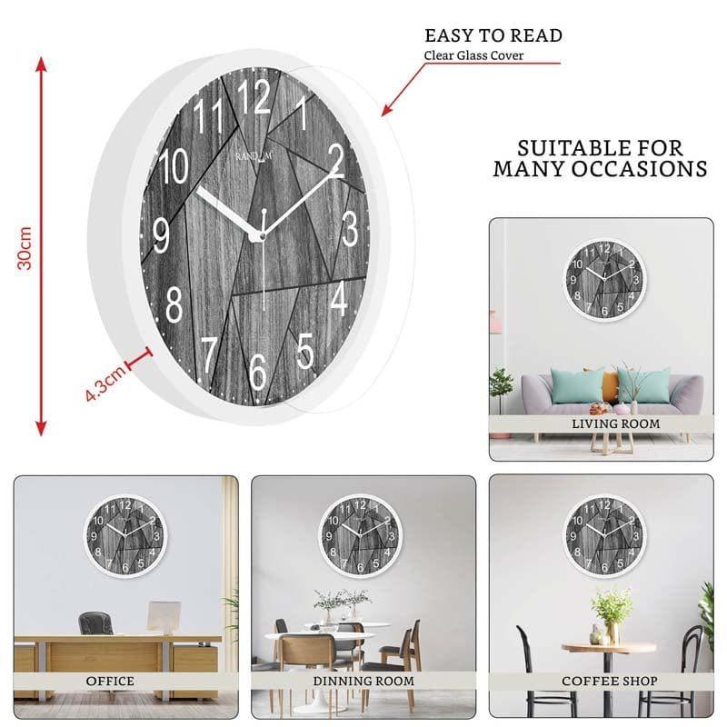 Wall Clock - The Abstract Grey Wall Clock