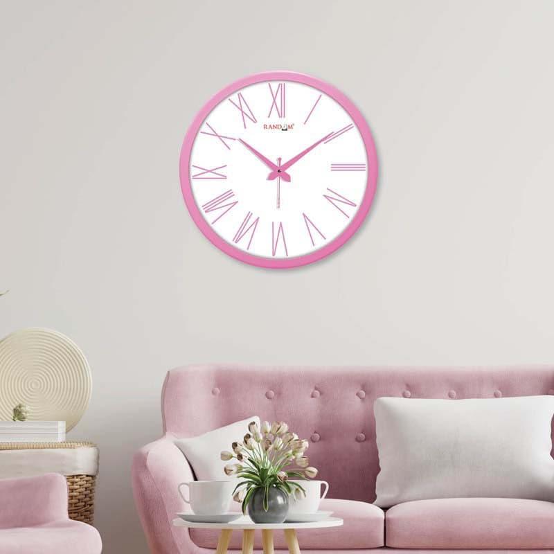 Buy Trebo Roman Wall Clock - Pink Wall Clock from Vaaree