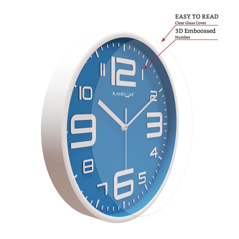 Wall Clock - Urban Edge Silent Wall Clock - Blue